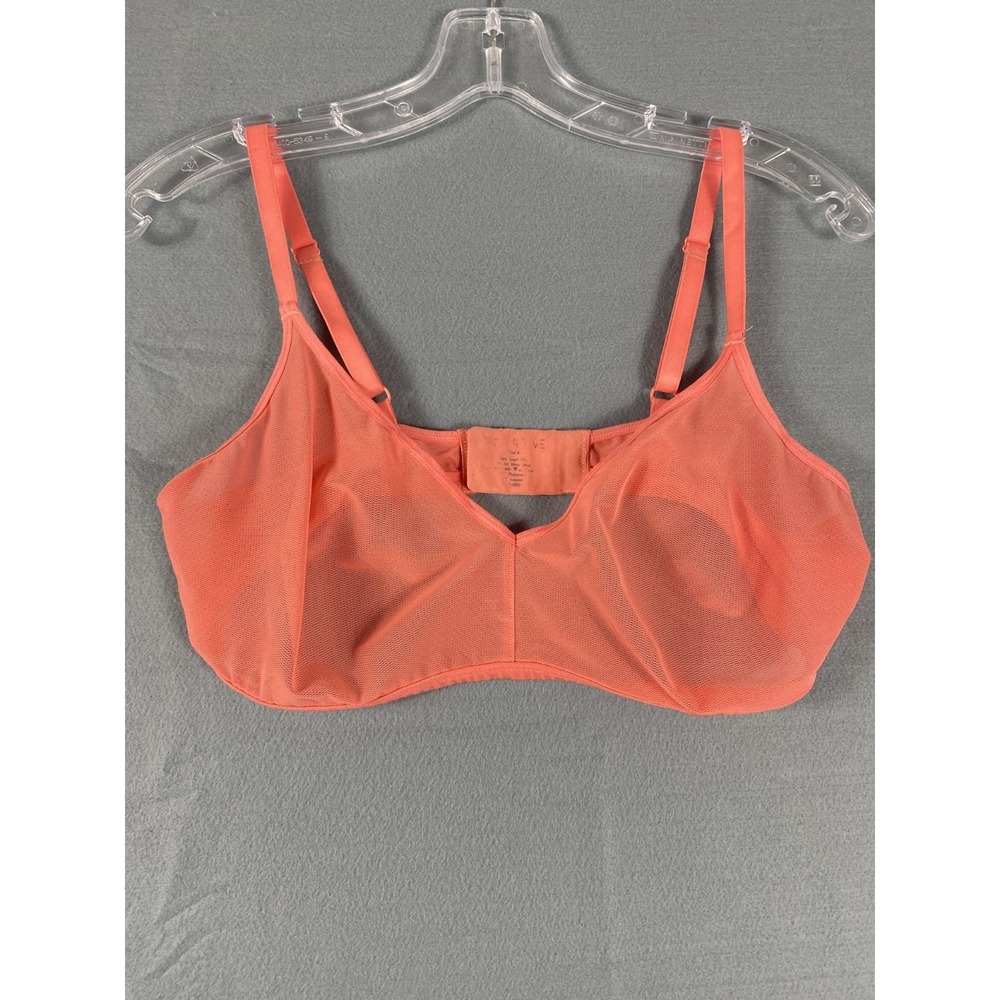 Negative Underwear Sieve Mesh Bra Sz 4 (XL) Orange Wireless SEE CHART FOR SIZE